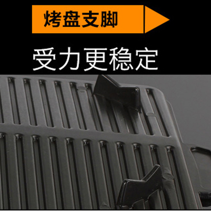 方烤盘家用烤肉不粘麦饭石烤盘卡式炉户外烧烤肉无烟涂层烤盘韩式细节图