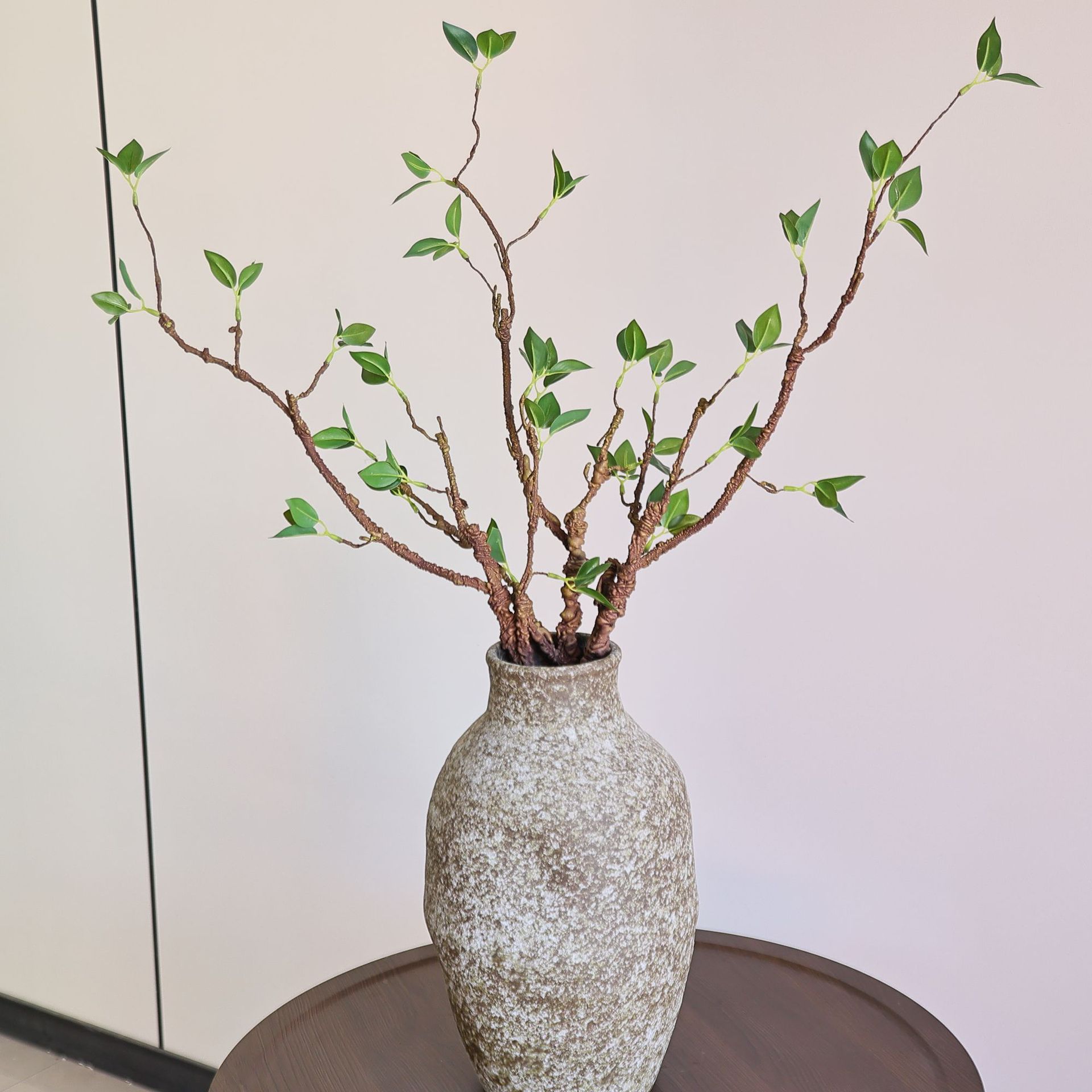 植物绿芽叶婚庆家居装饰发泡枯枝绿叶摆件插花摆设绿植高仿真花卉产品图