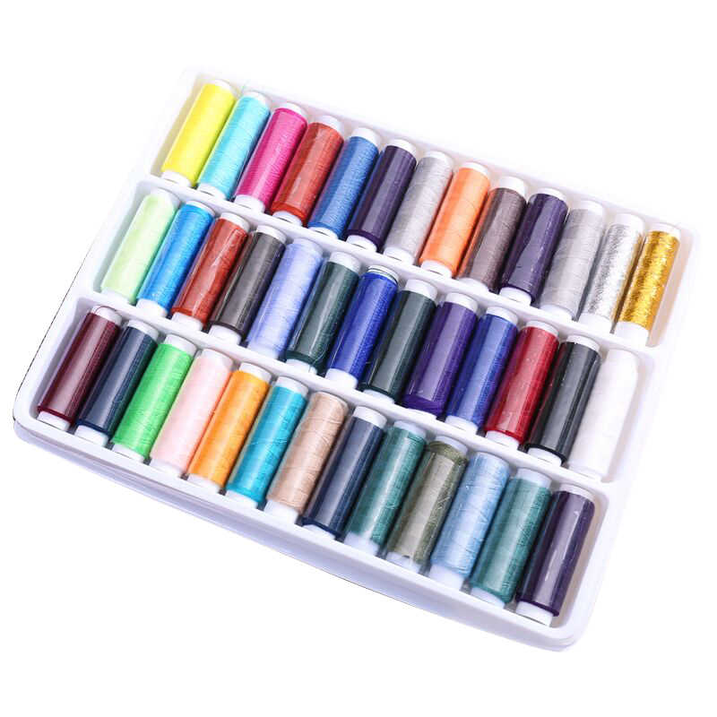 Household needle and thread set box, sewing and mending clothes, colored thread, black and white thread, 39-color hand sewing thread, sewing thread, needle and thread box Item Picture