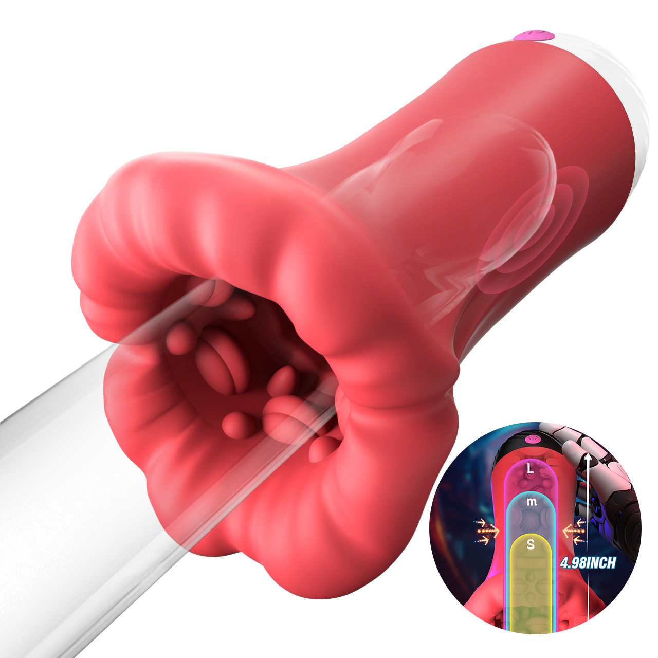 跨境大嘴巴训练器APP遥控震动充电男用自慰器飞机杯 成人情趣用品