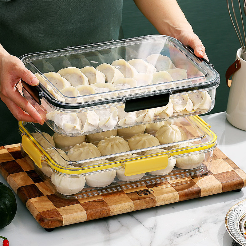 PET dumpling box dedicated food-grade dumpling and wonton refrigerator storage box, steamed bun freezing and preservation box storage box