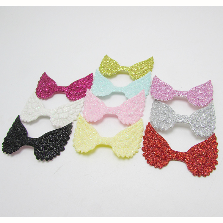 Handmade Diy Hair Accessories Fine Powder Angel Wings Bear Peach Heart Material Children's Headwear Hairpin Cake Insert Card Accessories