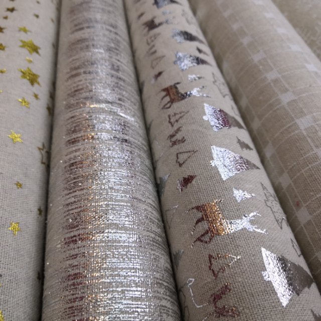 桌旗布卷棉布印亮片星星图案厂家直销，48cm×5码，60个一件细节图