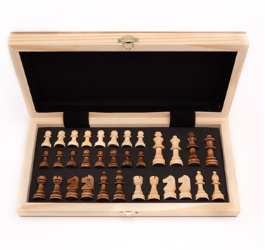 Recreational chess pasted wooden leather folding magnetic chess