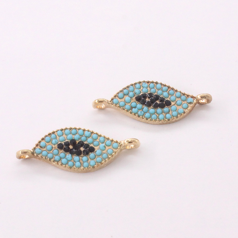 Handmade DIY eye electroplating accessories, metal dot diamond bracelets, necklaces, earrings, jewelry and accessories