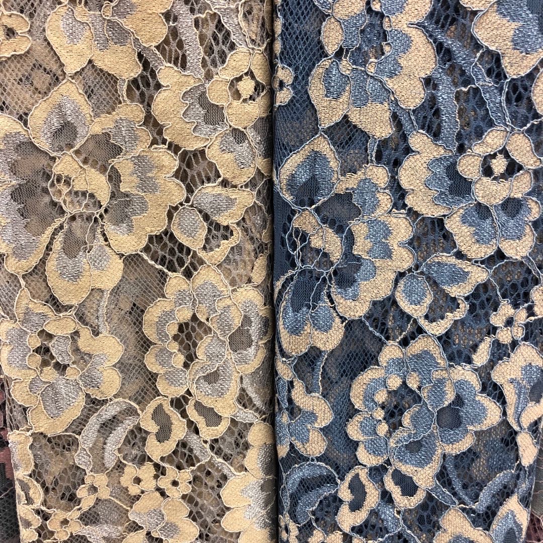 Artículo no. 7375 lace fabric fabric multifloral de fábrica venta directa al por mayor disponible Specification image