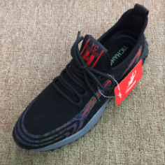 Red label Elegant black middle school sports trend big boys Korean version of versatile boys Instagram Dad fashion shoes