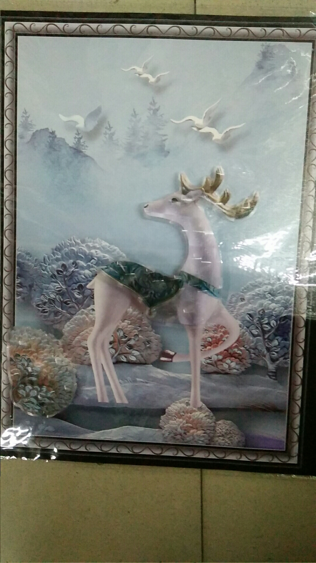 Factory direct sales of three-piece animal-shaped ink-wash color stickers details Picture