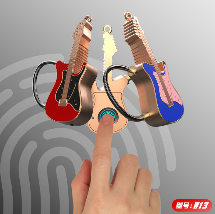 Yiwu Selection W13 fingerprint padlock Smart fingerprint bag lock mobile phone APP control thumbnail