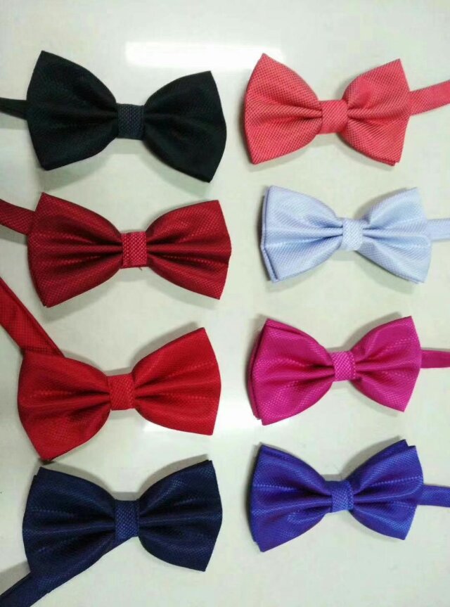 New polyester bow tie, children's bow tie, tie manufacturer, multiple types of ties details Picture