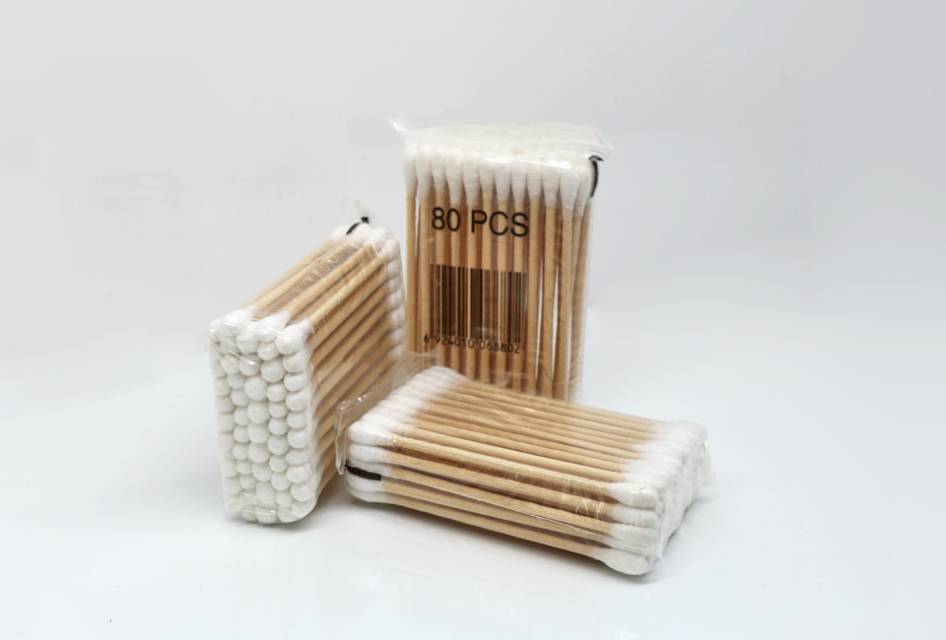 Disposable Wooden Stick Opp Bag Cotton Swab 56 Installation Manufacturers Direct Hanlin Cotton Swab Factory
