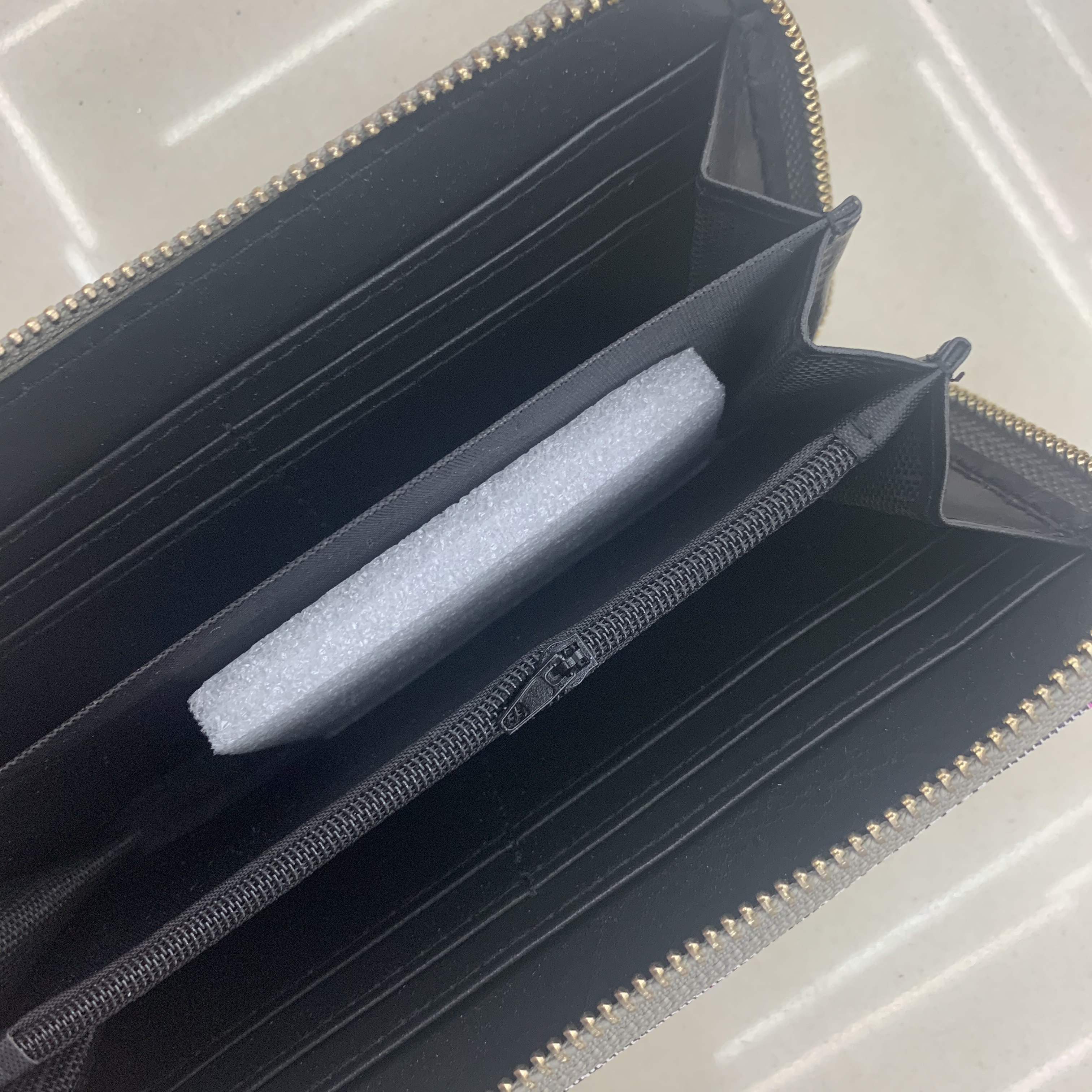 Korean Version Of Simple Small Pocket Change Wallet Women Long Three Fold New Fashion Women Pu Leather Women's Fold Specification drawing