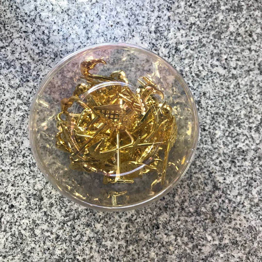 厂家直销圣诞饰品灯饰串灯金色铁艺配件火烈鸟