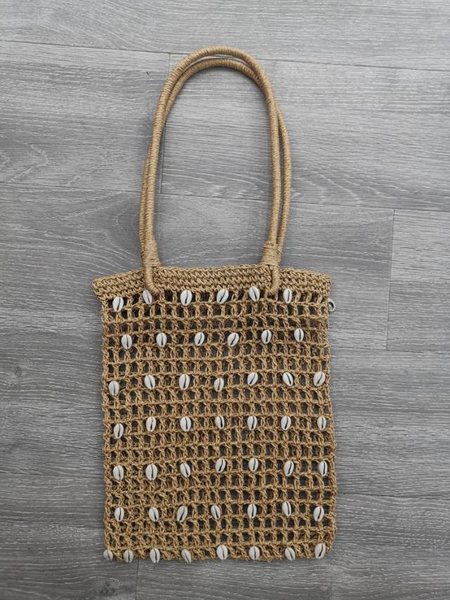 Fashion Conch Straw Bag Women's Single Shoulder Hand Summer Beach Holiday Beach Bag