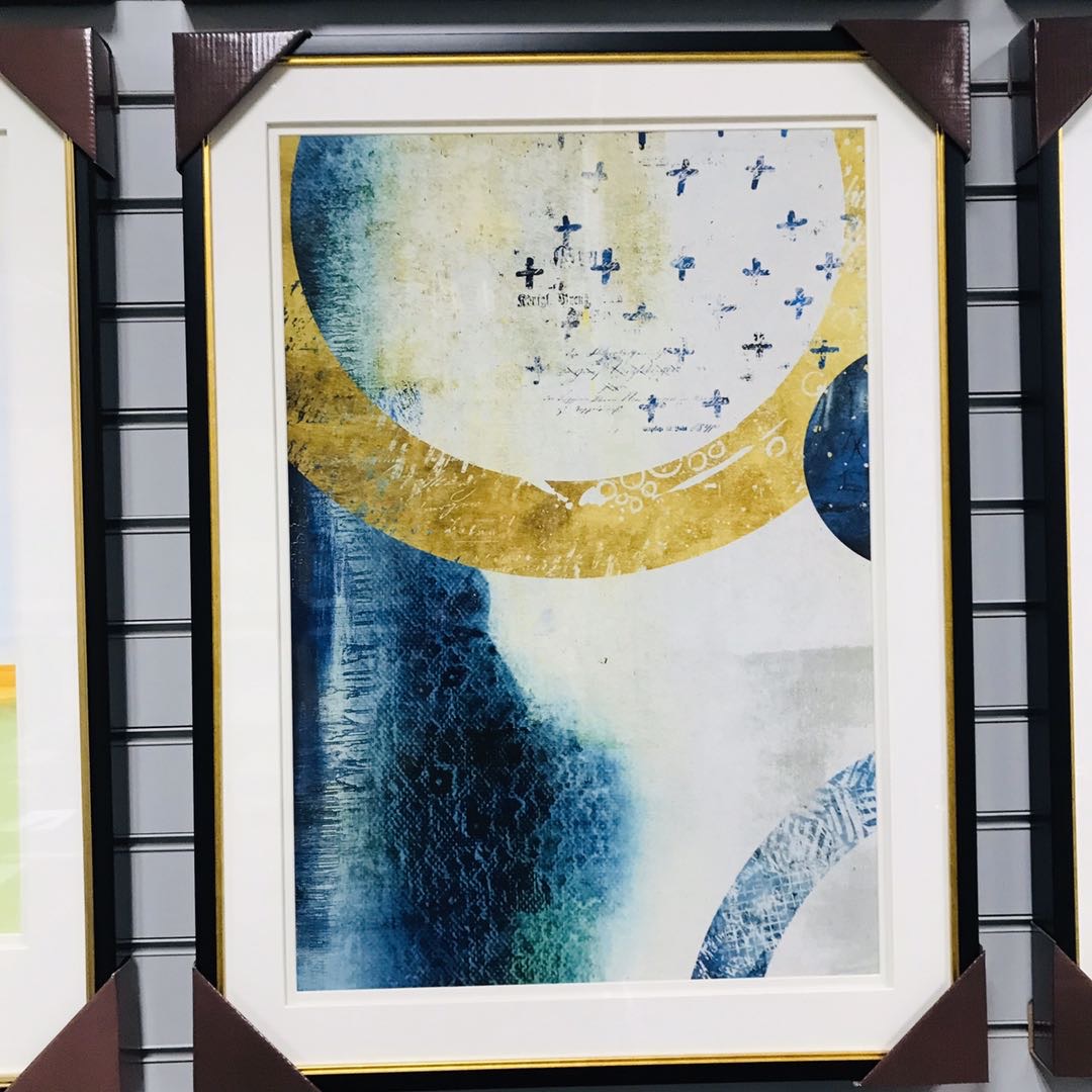 现代客厅装饰画走廊玄关壁画酒店展示画三联