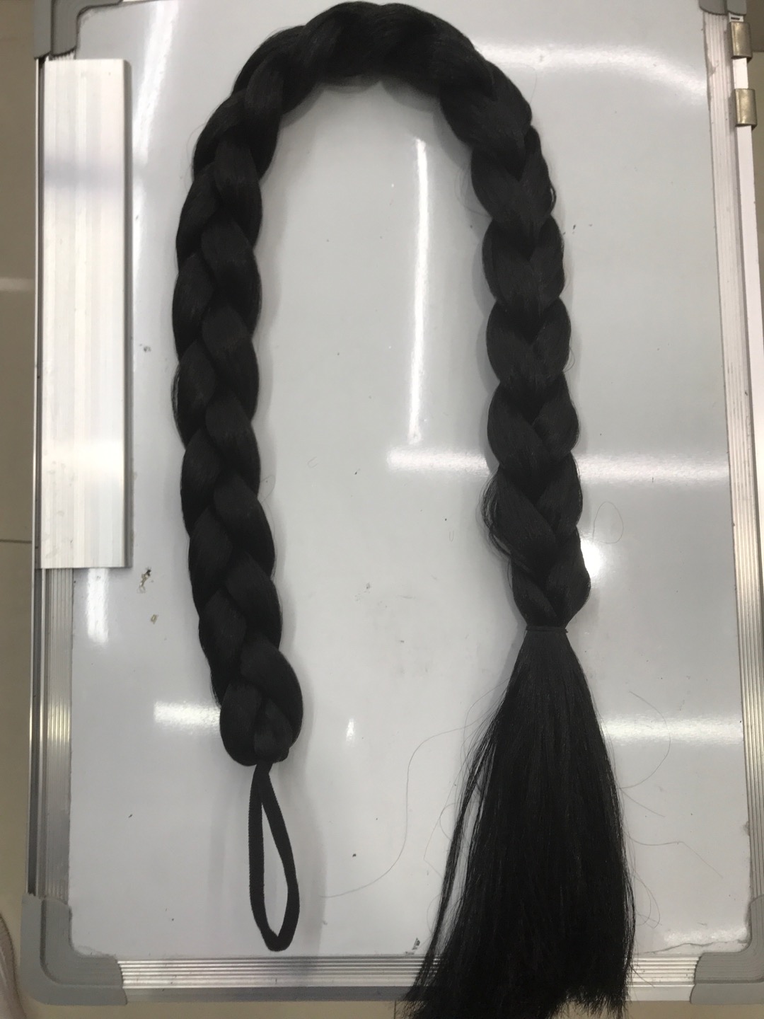 Wig braid web celebrity wig girls braid long curly hair together oblique bangs whole head braid single braid side braid fashion whole wig