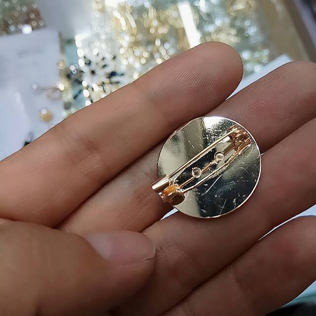 厂家直销镜面全平胸针饰品配件细节图