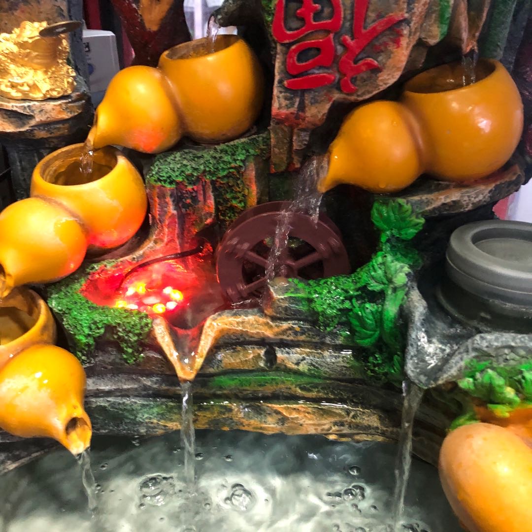 五福临门假山流水产品图