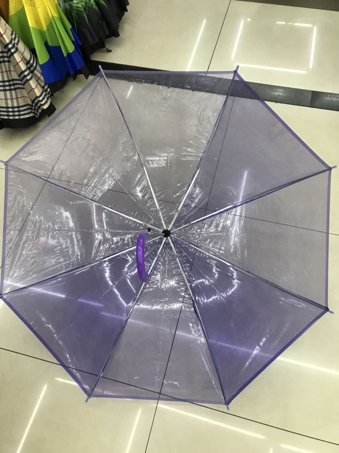 POE transparent umbrella custom umbrella long-handled umbrella details Picture