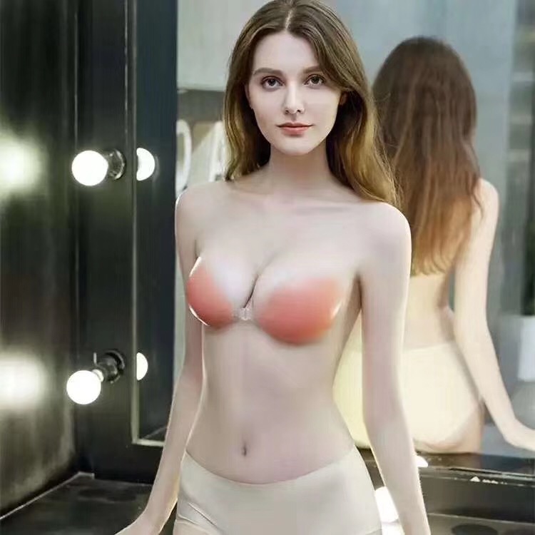 Summer Burst Invisible Silicone Breast Patch Strapless Bra Swimsuit Bride Wedding Dress Photo details Picture