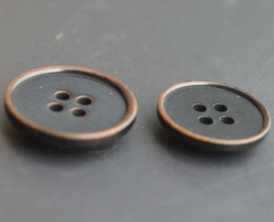 Wool Suit Jeans Electroplated Buttons Customized Round Flat Foot Buttons details Picture