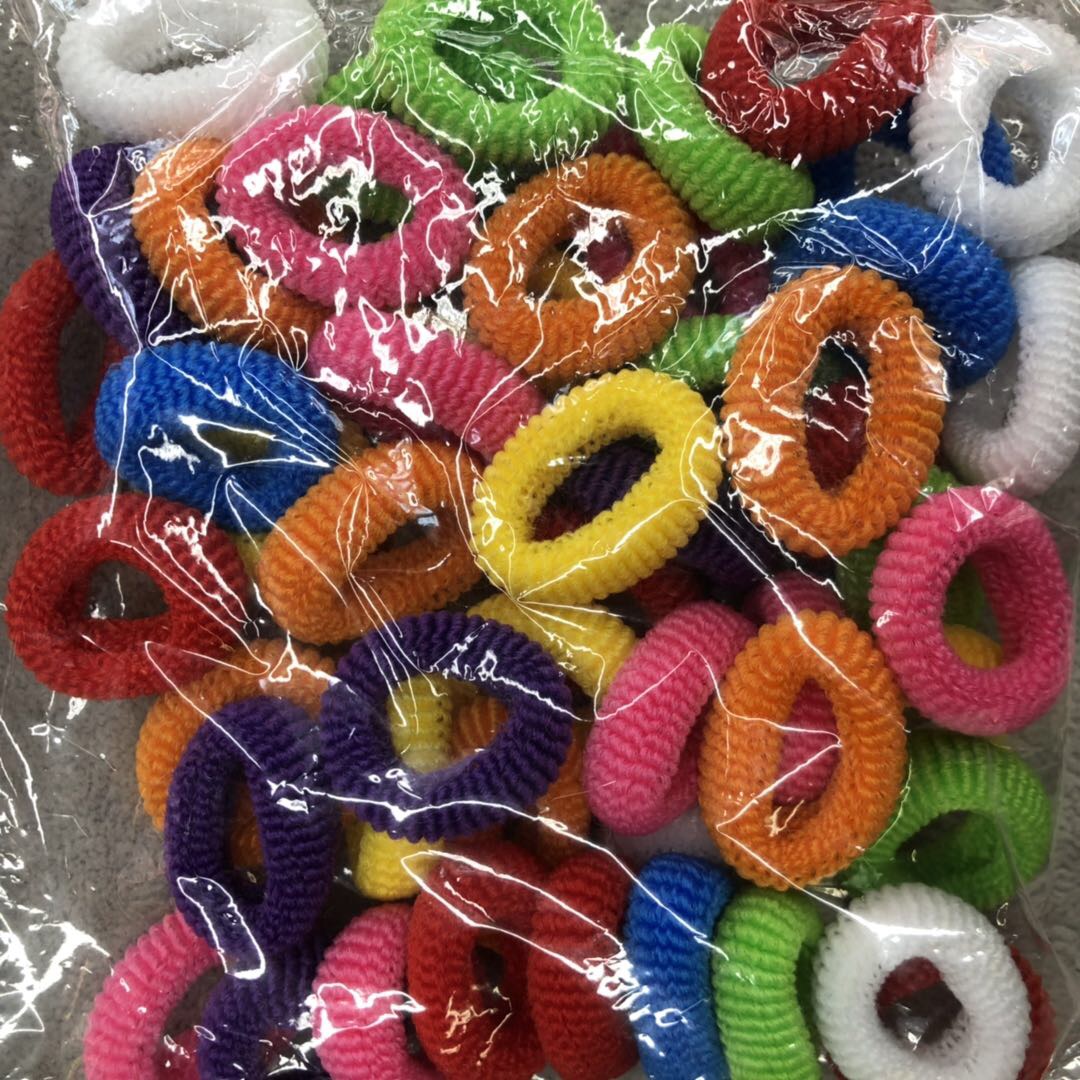 Korean-style fashionable and casual ladies' hair bands, towel bands, rubber bands, leather covers, hair ties, simple and seamless black high-elasticity hair bands, hair ties, rubber bands, headwear, towel bands, adult beauty 32 details Picture