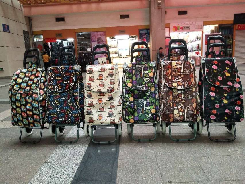 便携购物爬楼梯买菜车小拉车家用可折叠轻便手拉杆拖车老人手推车