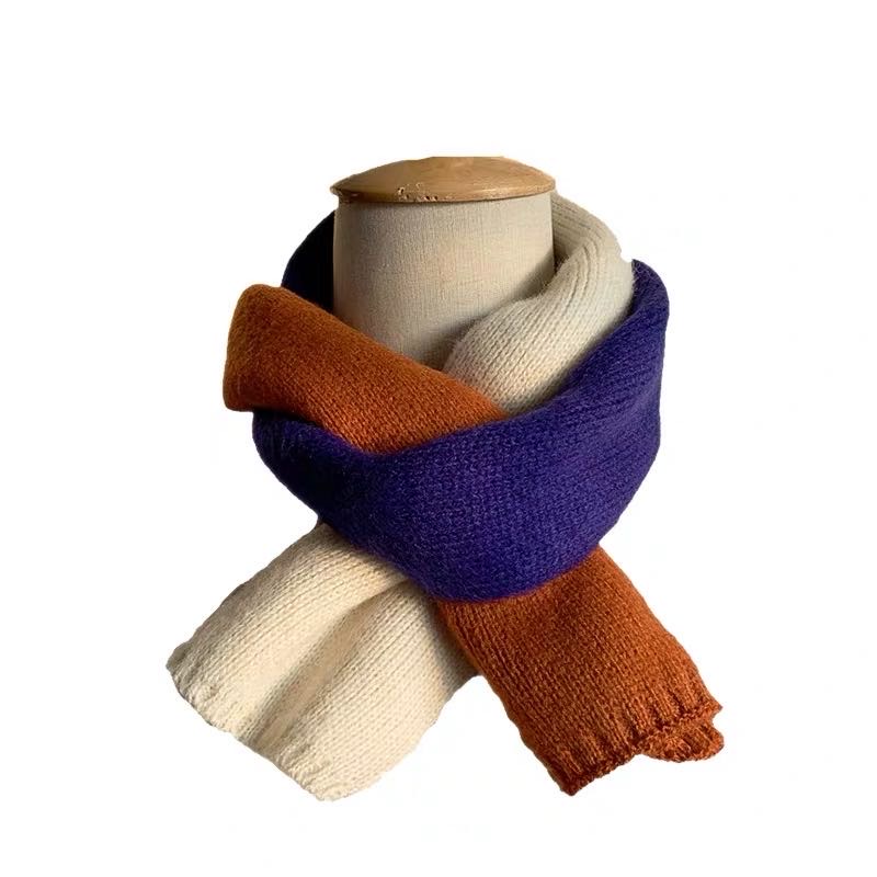 Three Color Scarf With All The Cute Student Korean Casual