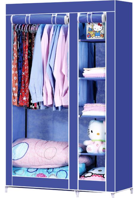 Wardrobe Simple Cloth Wardrobe Modern Steel Pipe Thickened Oxford Cloth Model68110