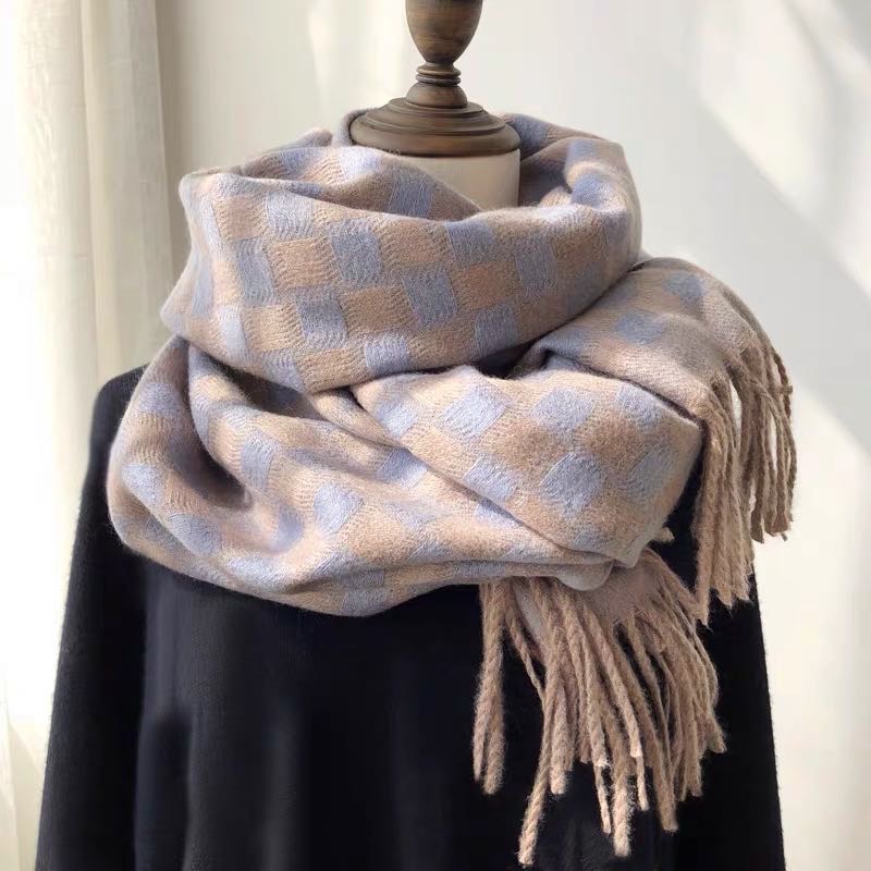 Women's Scarf Casual Plaid Korean Version Warm Autumn And Winter Explosive Students