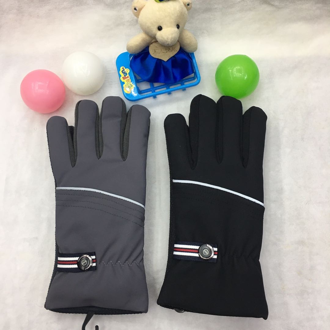 Men's winter thickened waterproof and windproof cotton gloves, women's Korean-style outdoor cycling and skiing gloves