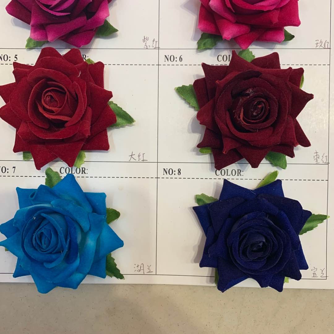 仿真花仿真花朵鲜花花朵假花摆件装饰绒布角玫细节图