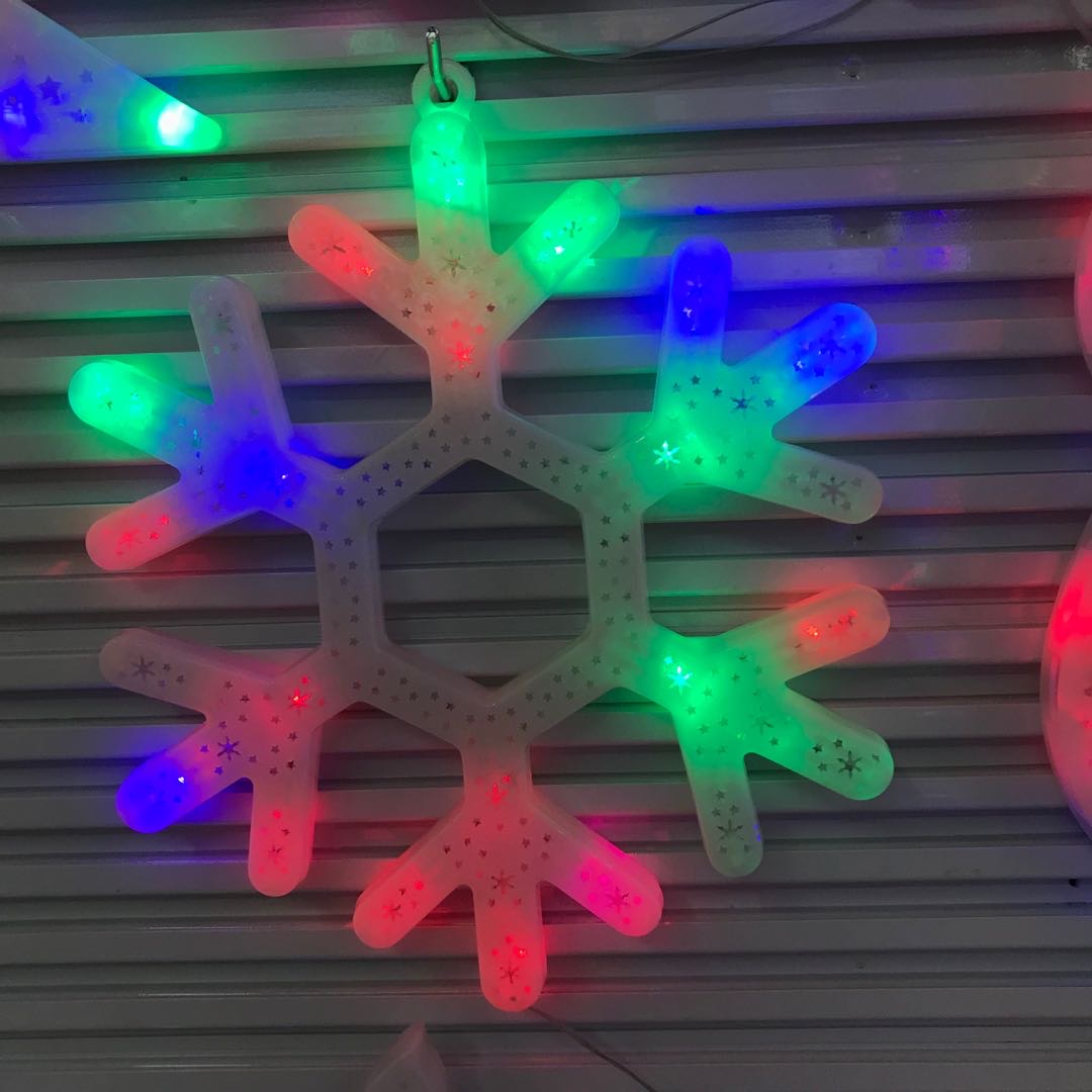 墙饰雪花彩灯圣诞装饰雪花灯气氛装饰