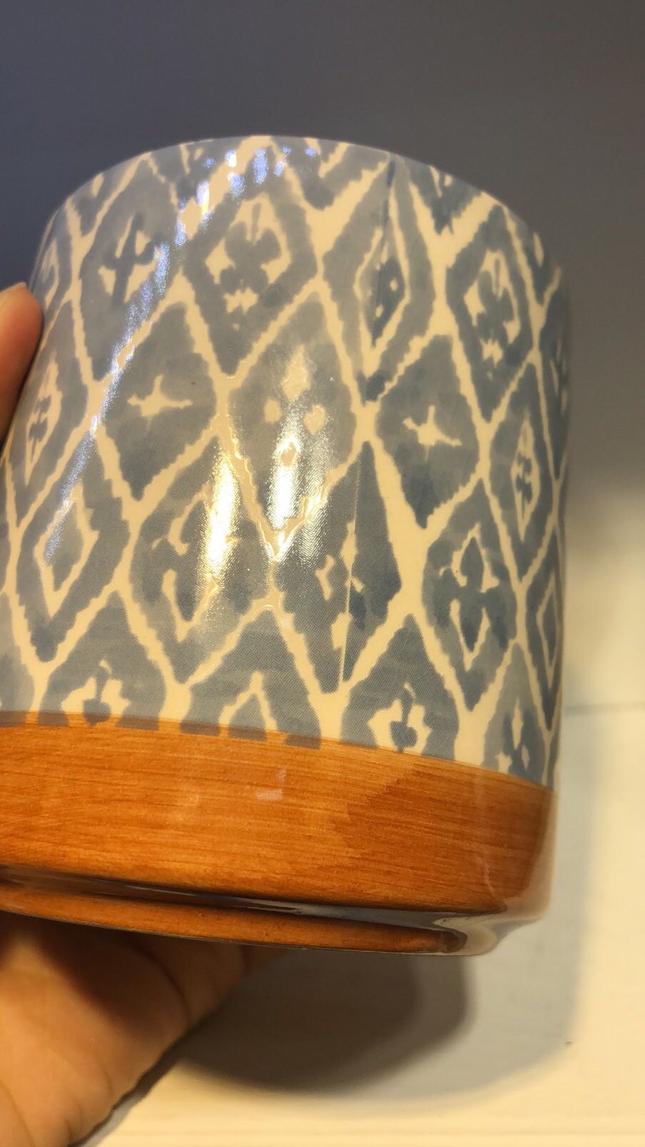 陶瓷棱形图案杯子工艺品蜡烛家居装饰道具礼品细节图