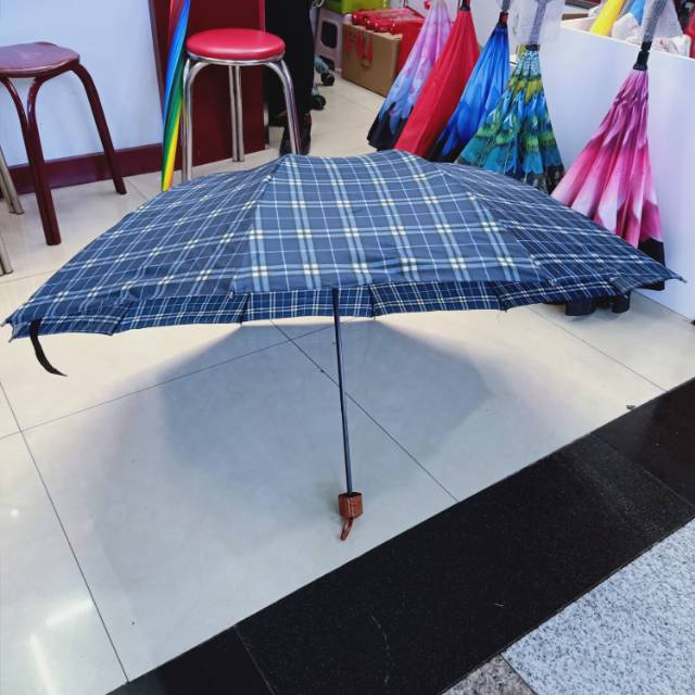 专卖三折伞折叠伞经典男女士晴雨伞韩版格子伞细节图