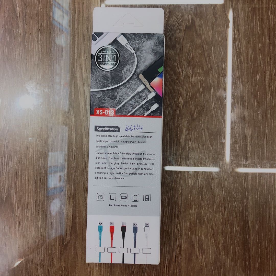 3-head data cable, high-speed fast charging, flash charging, original usb charger, genuine product, compatible with universal data cables for Huawei, Xiaomi, Samsung and Apple mobile phones Specification image