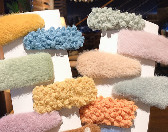 刘海发夹女学生韩版ins风发卡网红夹子头饰可爱毛绒成人发饰新款