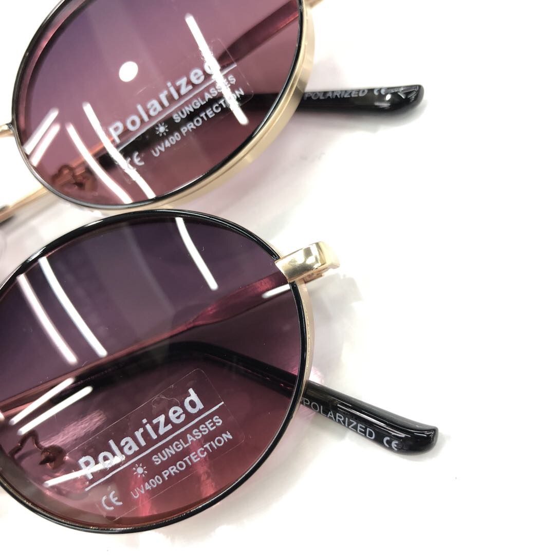 糖果色防紫外线偏光太阳镜个性度假圆框眼镜产品图