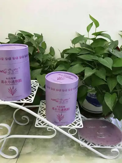 Tingting Yuli High-End Barrel Crystal Petals Through The Muscle Membrane Lavender Through The Muscle Membrane