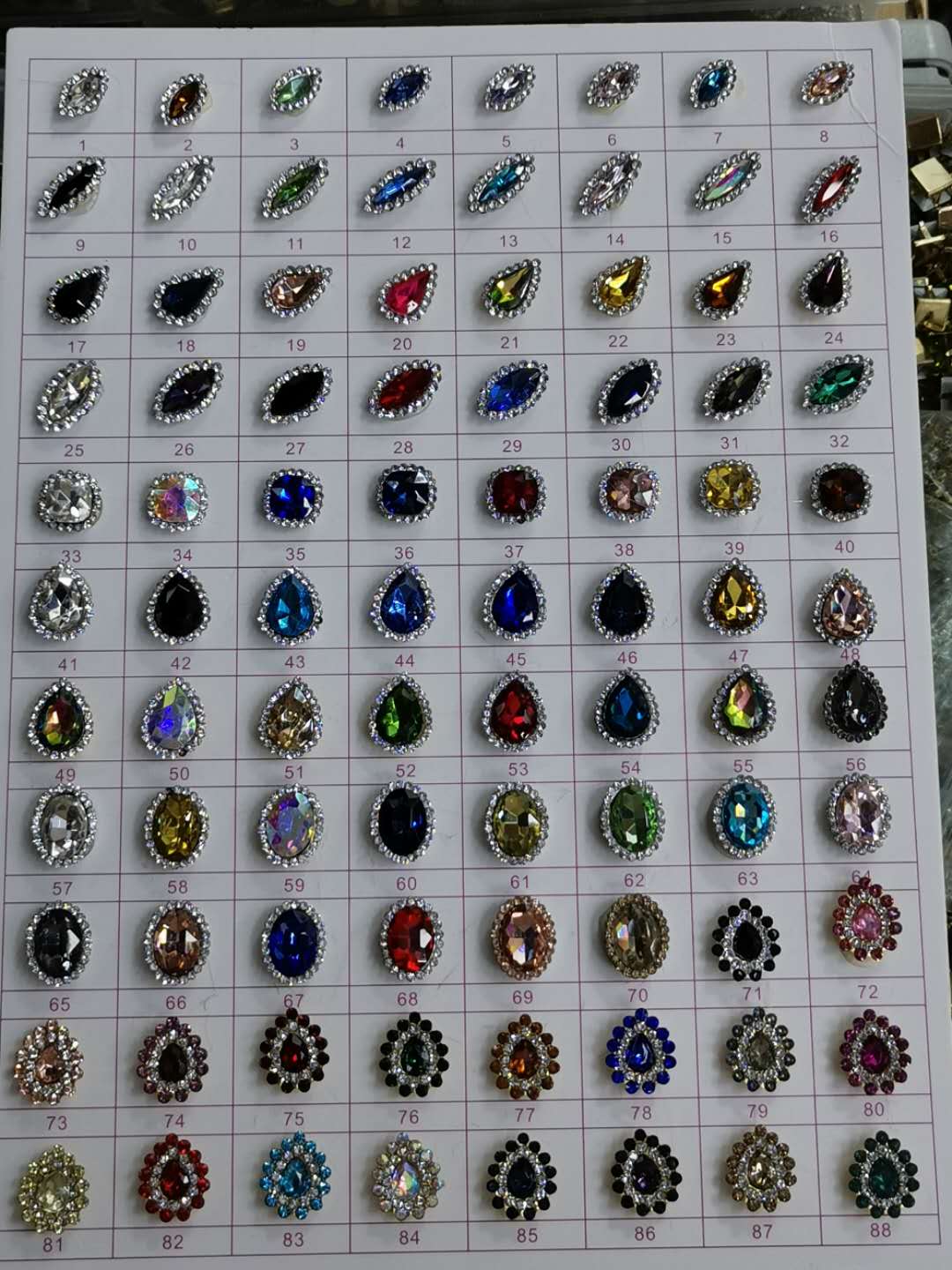 Ornament accessories and accessories package decoration 7*12 double layer flower water dripping blue thumbnail