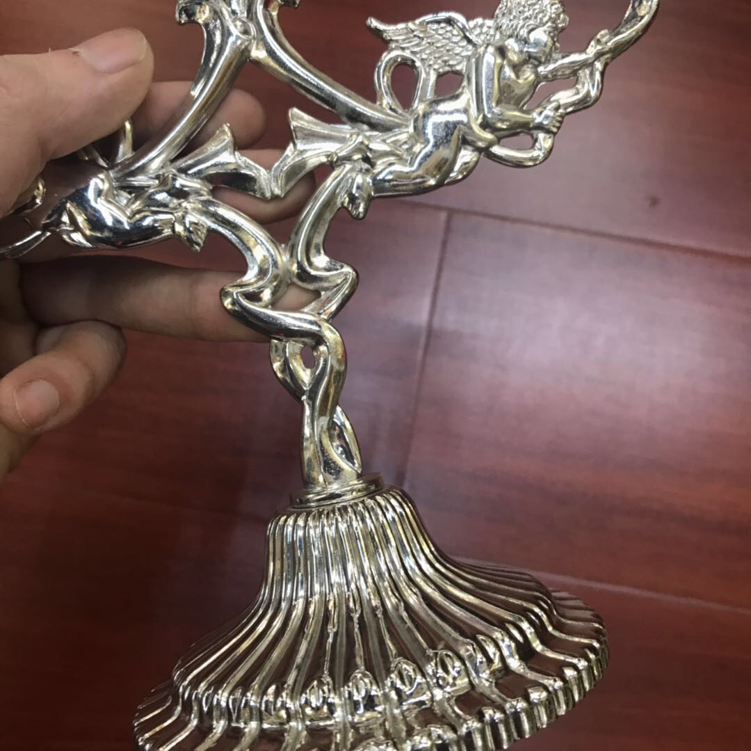 Antique church metal American-style home decorative items, wax table, romantic European candlelight dinner, two-candle stand Specification image