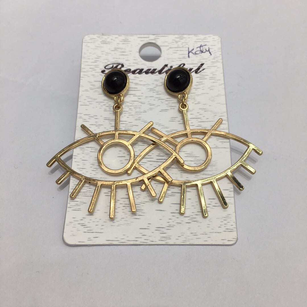 甜美可爱日韩风天使眼合金成人耳饰厂家直销