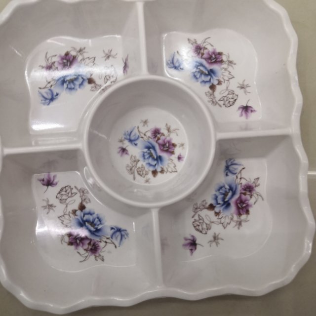 客厅茶几家用塑料创意现代密胺北欧玫瑰水果盘