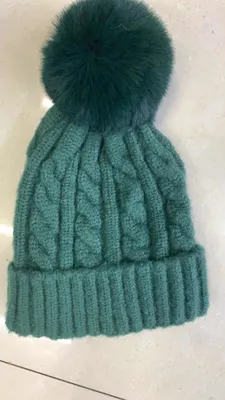 Fox hair wool hat female autumn winter new Korean edition handmade twist hat tide Korean lovely Knitted hat female Ball Knitted wool cap thumbnail