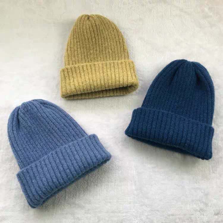 帽子女冬韩版保暖毛线帽学生纯色百搭针织帽尖尖套头帽子护耳帽产品图