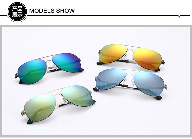 2020 New style sunglasses, retro trendsetter reflective colorful sunglasses 8016 details Picture