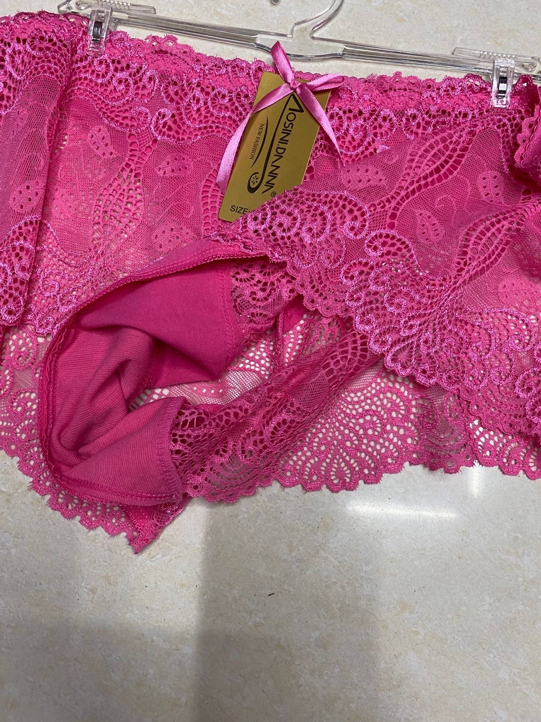 New Lightweight Low-Rise Lace Girls Safety Underwear Bougainia Red details Picture