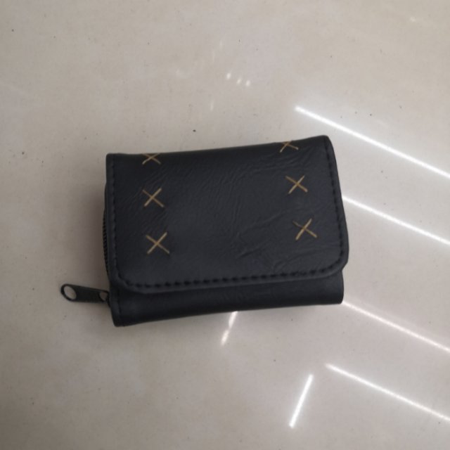 拉链包手拿包黑色钱包女生钱包