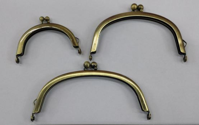 高档口金包夹手袋夹小铁架子包包铁手柄DIY手工包口金