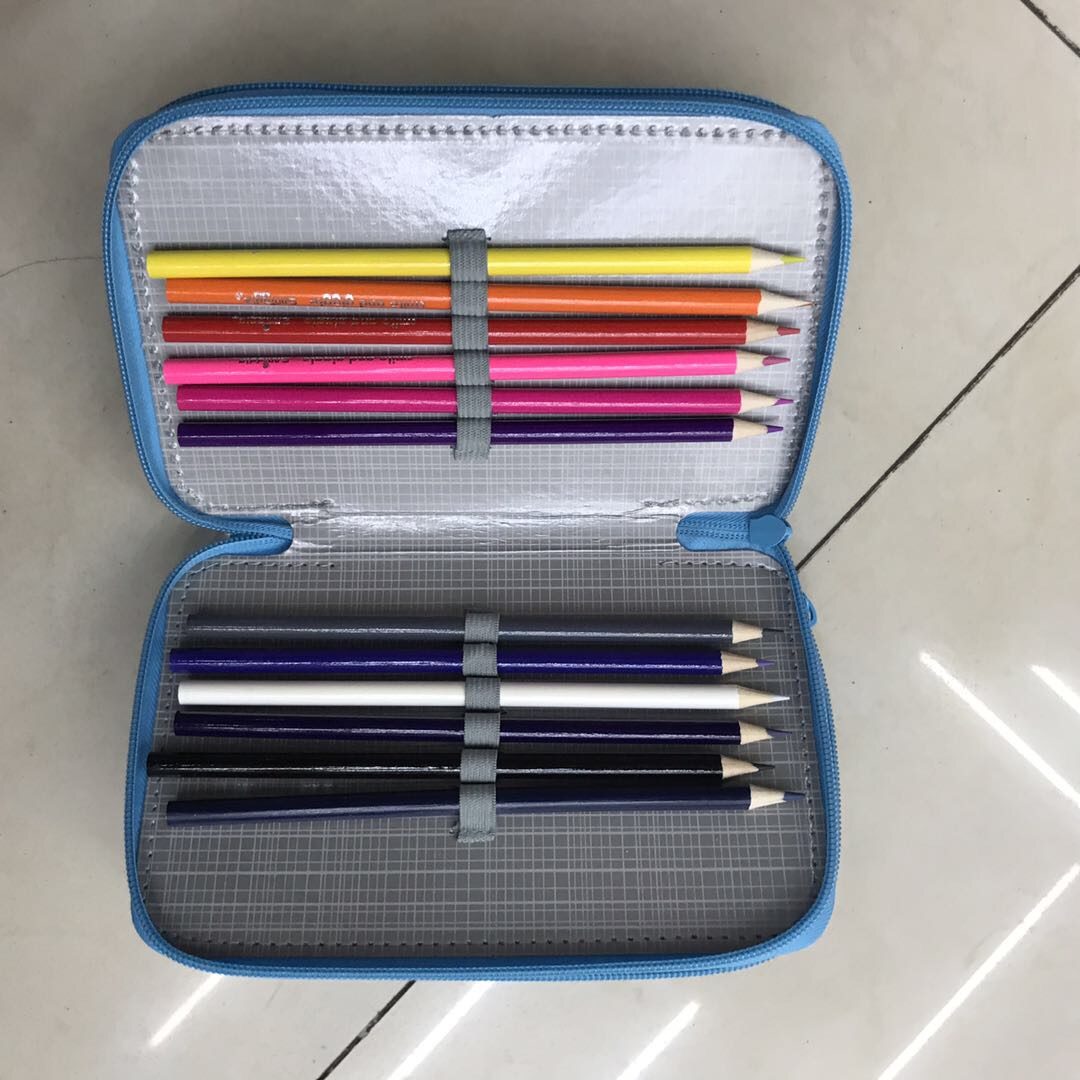 多功能三层大容量创意学生彩铅笔袋文具盒文具袋设计师用笔袋产品图